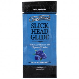 SLICK HEAD GLIDE - BLUE RASPBERRY - BULK REFILL - 48 PIECES - 0.24 OZ / 7 GR