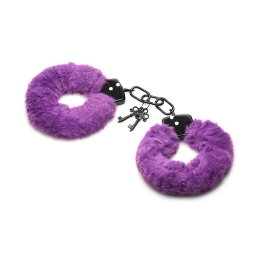 CUFFED IN FUR - FURRY HANDCUFFS - PURPLE