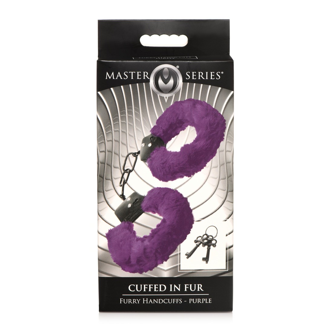 CUFFED IN FUR - FURRY HANDCUFFS - PURPLE