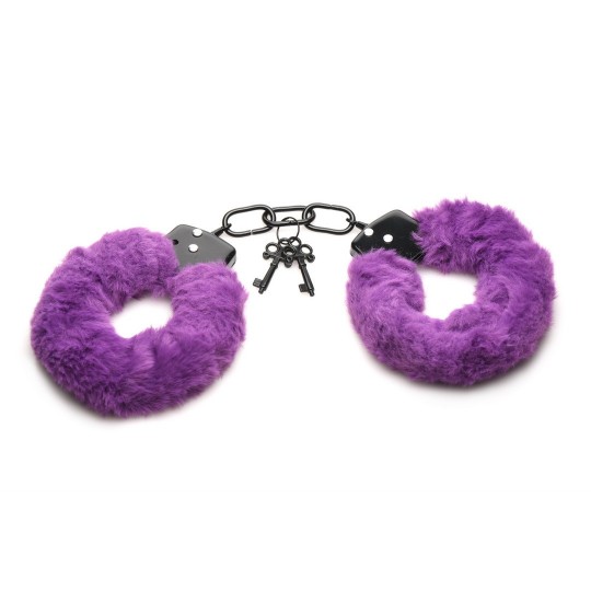 CUFFED IN FUR - FURRY HANDCUFFS - PURPLE