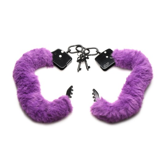 CUFFED IN FUR - FURRY HANDCUFFS - PURPLE