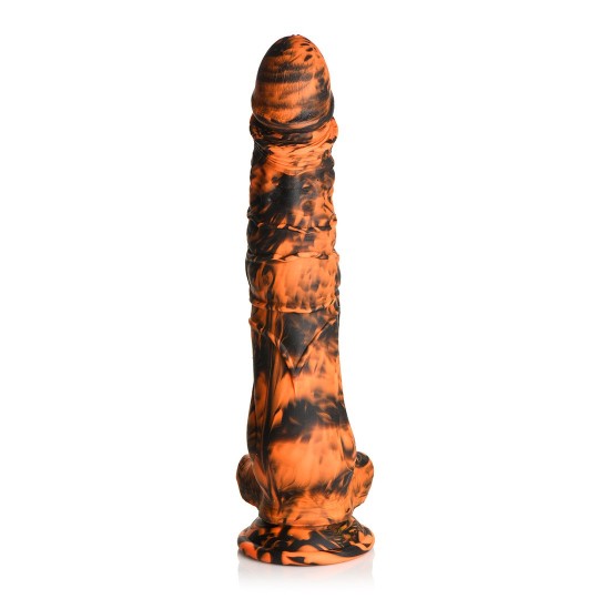 SABRETOOTH - SILICONE DILDO - ORANGE/BLACK