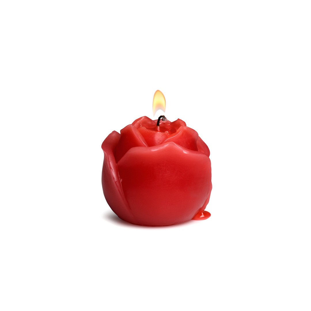 FLAMING ROSE - DRIP CANDLE - RED