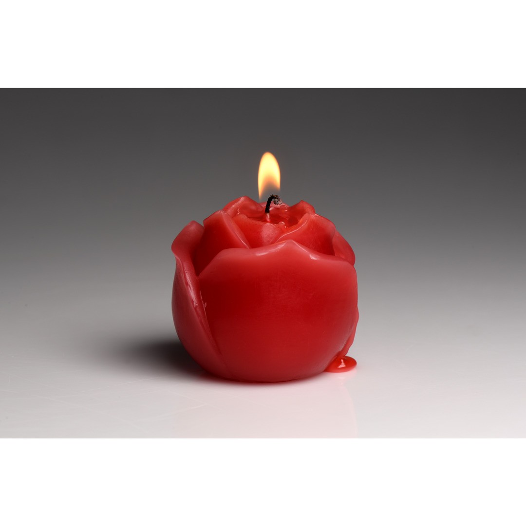 FLAMING ROSE - DRIP CANDLE - RED