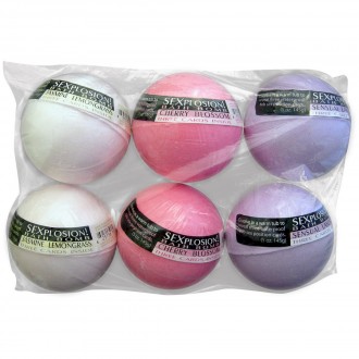 SEXPLOSION! BATH BOMBS (6 BOMBS IN 3 SCENTS, NO DISPLAY)