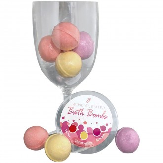 WINE SCENTED BATH BOMBS (8 PC)