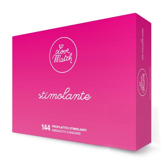 STIMOLANTE - RIBS AND DOTS CONDOMS - 144 PIECES