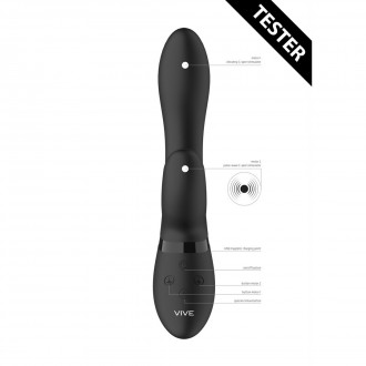 KYRA - PULSE CLITORAL RABBIT - BLACK - TESTER