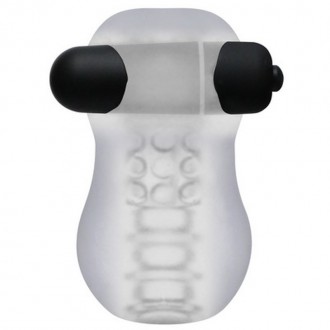 GOODHEAD - HELPING HEAD PRO - VIBRATING MASTURBATOR SLEEVE - FROST