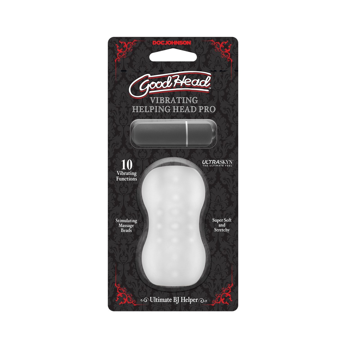 GOODHEAD - HELPING HEAD PRO - VIBRATING MASTURBATOR SLEEVE - FROST