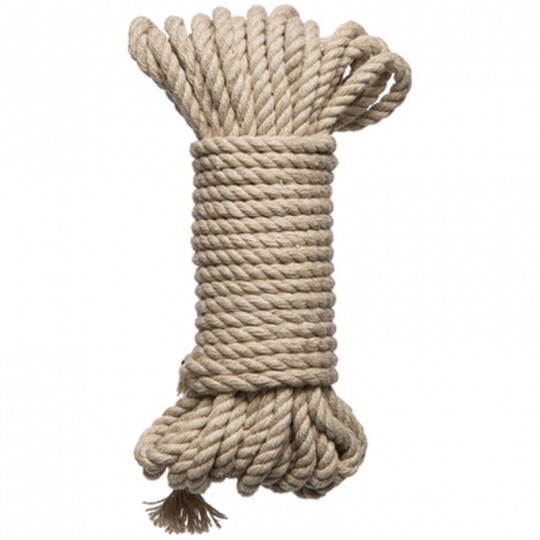 BIND AND TIE - 6MM HEMP BONDAGE ROPE - 30 FT - NATURAL