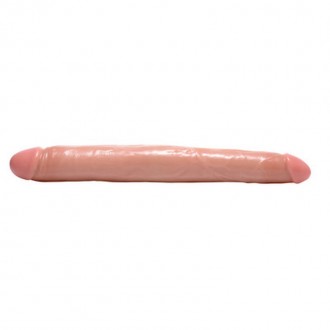 REALISTIC DOUBLE DILDO - 17.5 INCH - FLESH