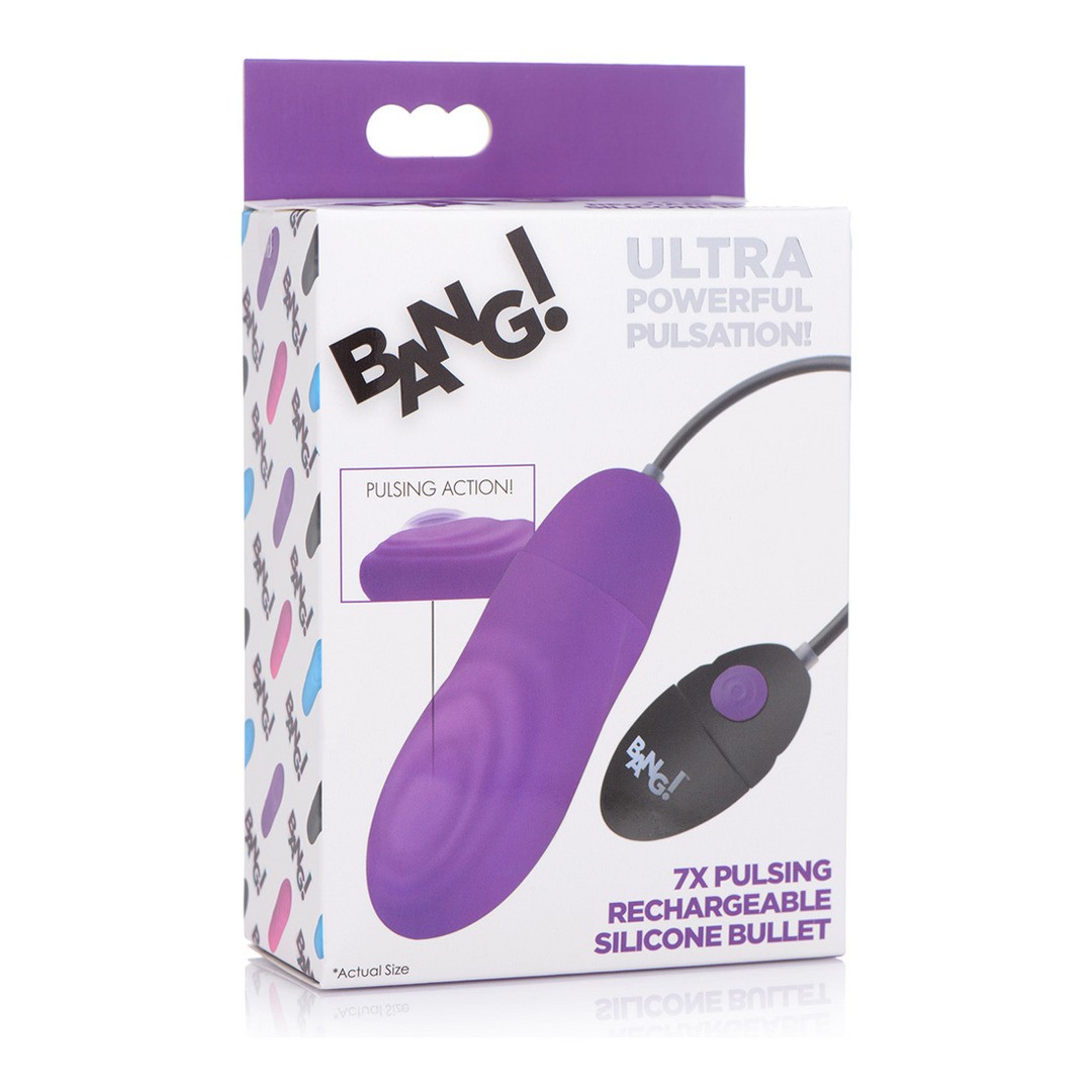 PULSATING RECHARGEABLE SILICONE BULLET