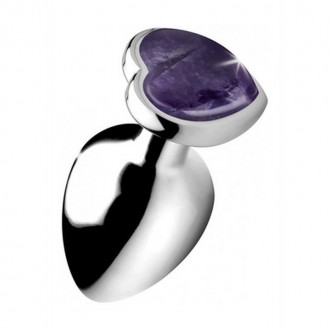 AMETHYST HEART - BUTT PLUG - LARGE