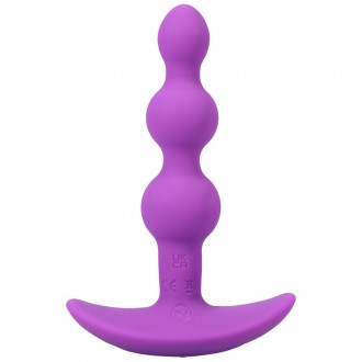 BEADED VIBE - SILICONE ANAL PLUG WITH REMOTE CONTROL