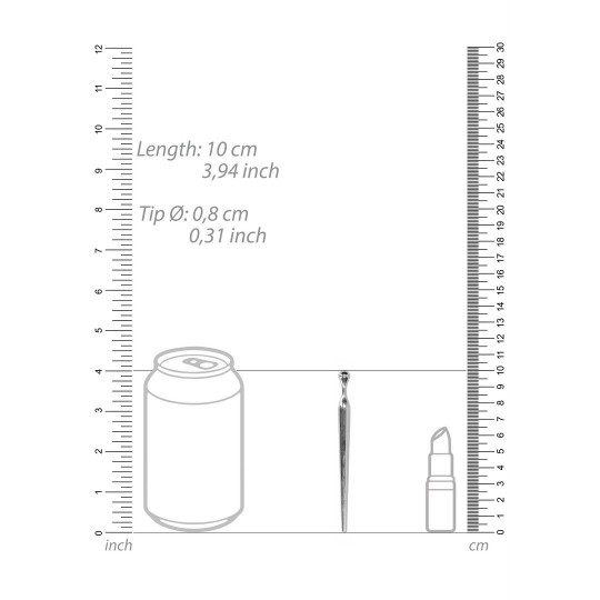 SMOOTH PENIS PLUG - 0.3 / 8 MM