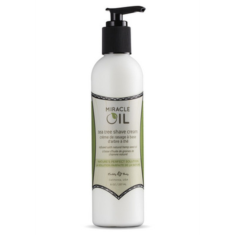 MIRACLE OIL TEA TREE SHAVING CREAM - 8 FL OZ / 237 ML