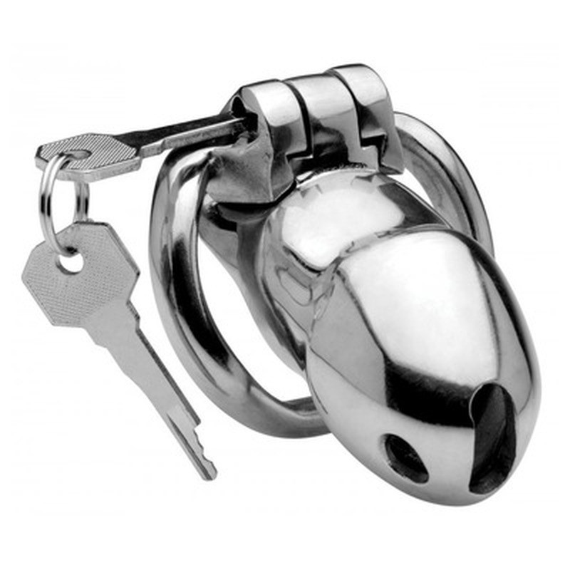 RIKERS 24-7 - STAINLESS STEEL LOCKING CHASTITY CAGE