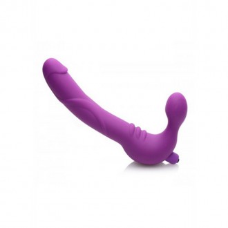 ROYAL RIDER - VIBRATING SILICONE STRAPLESS STRAP-ON