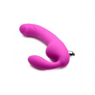 ROYAL RIDER - VIBRATING SILICONE STRAPLESS STRAP-ON