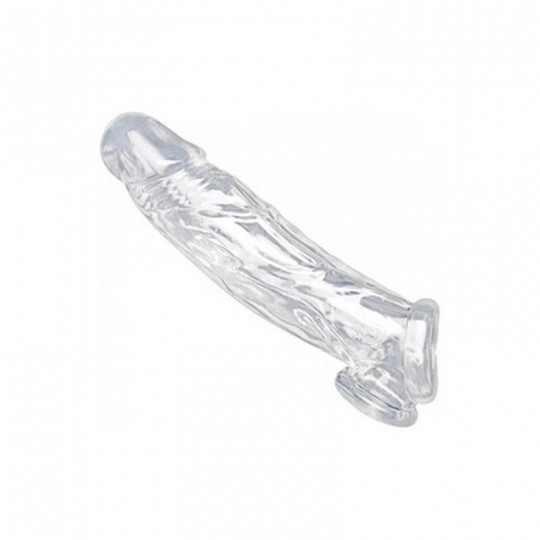 REALISTIC CLEAR PENIS SLEEVE AND BALL STRETCHER