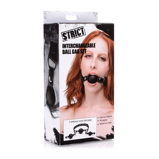 INTERCHANGEABLE SILICONE BALL GAG