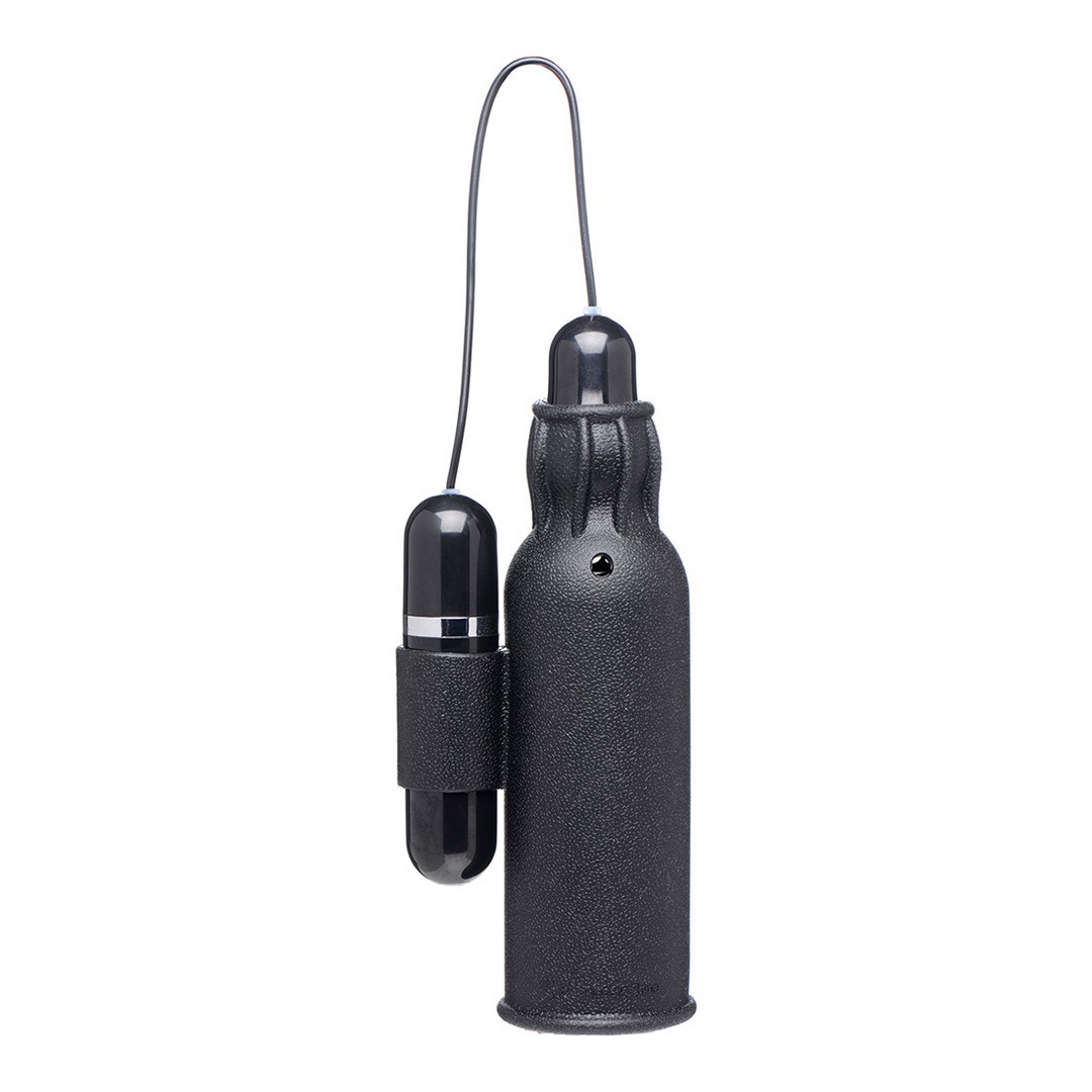 LIGHTNING STROKE - SILICONE STROKER WITH VIBRATING BULLET