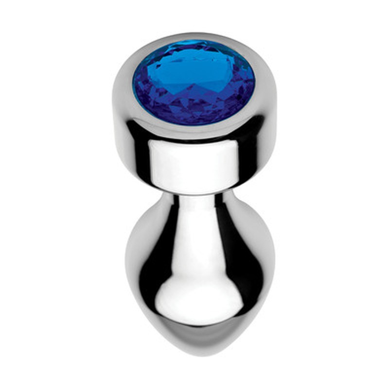 BLUE GEMSTONE - WEIGHTED BASE ALUMINUM PLUG - MEDIUM