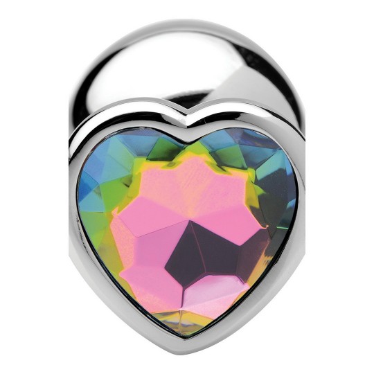 RAINBOW PRISM - HEART BUTT PLUG - LARGE