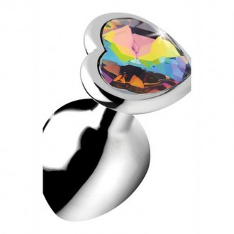 RAINBOW PRISM - HEART BUTT PLUG - MEDIUM