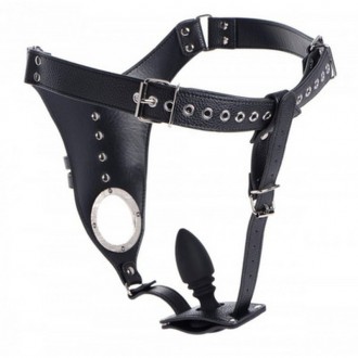 CHASTITY HARNESS FOR MEN + SILICONE BUTT PLUG