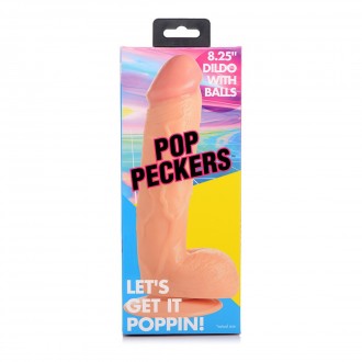 POP - DILDO WITH BALLS - 8.25 / 21 CM