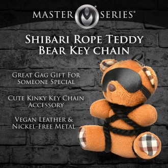 ROPE TEDDY BEAR KEYCHAIN - BROWN