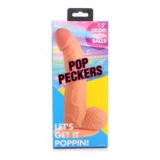 POP - DILDO WITH BALLS - 7.5 / 19 CM