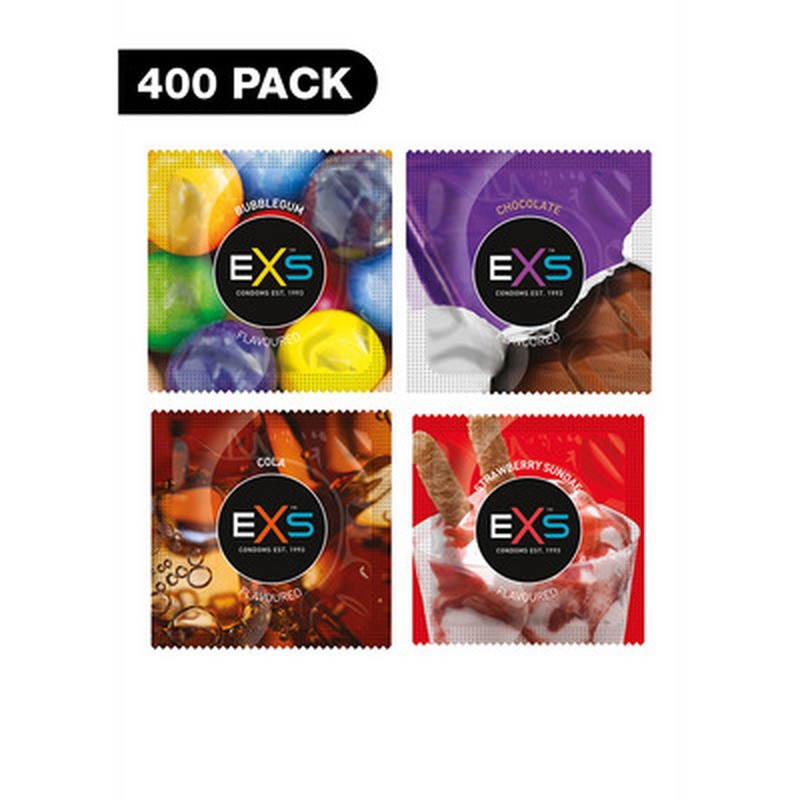 EXS MIXED FLAVORED - CONDOMS - 400 PIECES