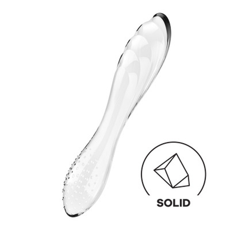 DAZZLING CRYSTAL 1 - GLASS DILDO - TRANSPARENT