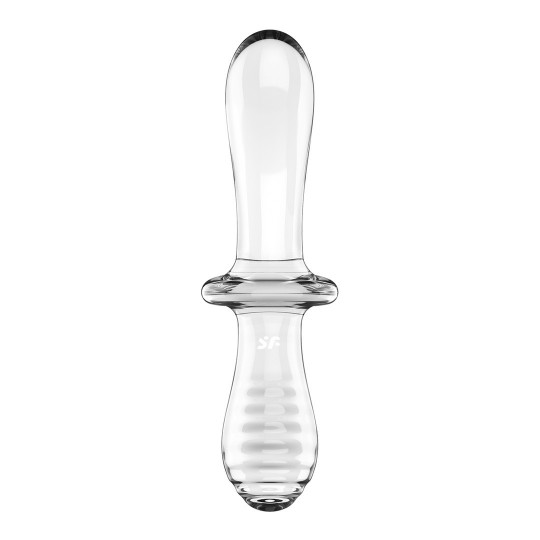 GODE EN VERRE DOUBLE CRYSTAL TRANSPARENT SATISFYER