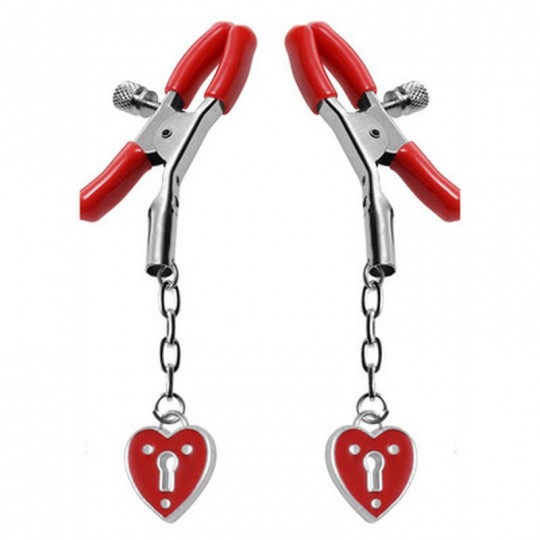 CHARMED HEART PADLOCK - NIPPLE CLAMPS