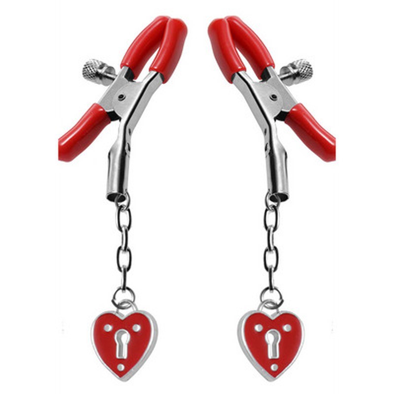 CHARMED HEART PADLOCK - NIPPLE CLAMPS