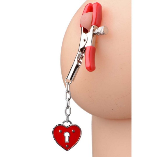 CHARMED HEART PADLOCK - NIPPLE CLAMPS