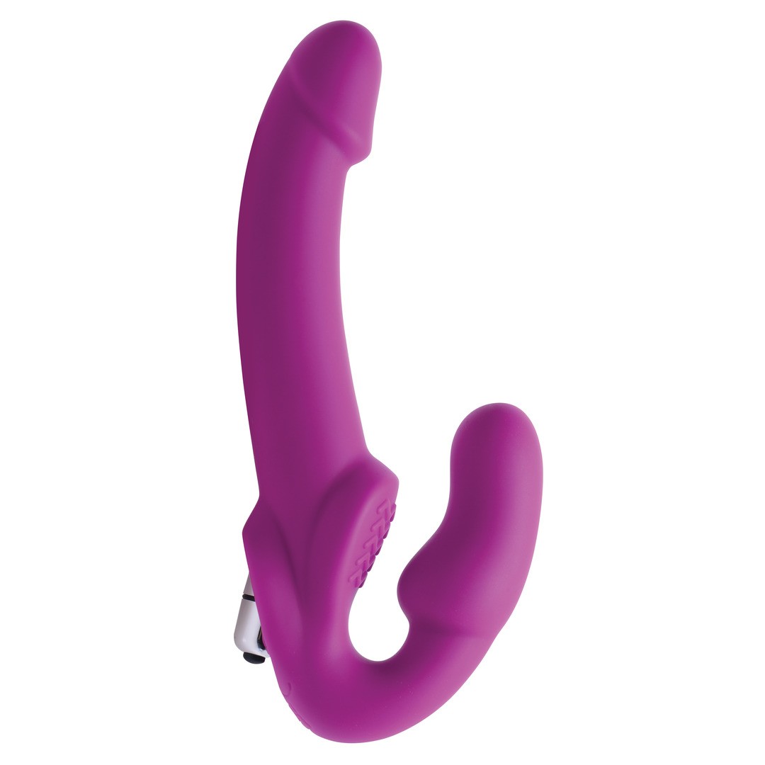 EVOKE VIBRATING STRAPLESS SILICONE STRAP ON DILDO