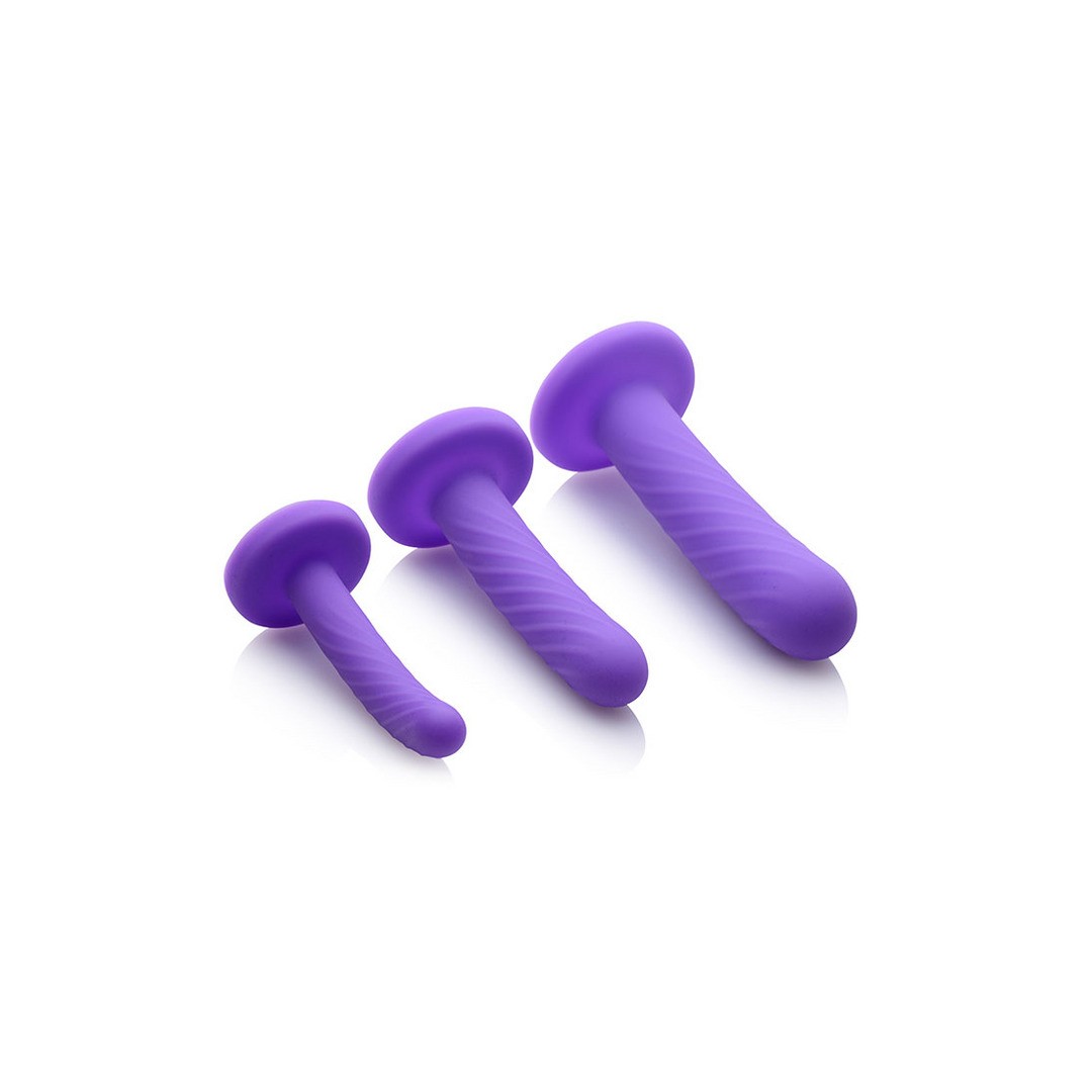 TRI-PLAY - 3-PIECE SILICONE DILDO SET