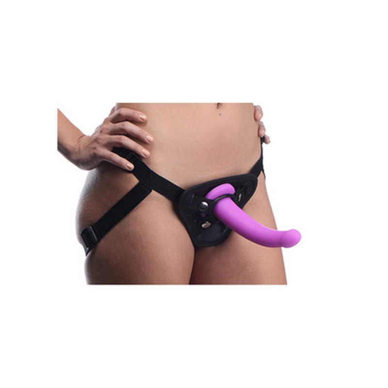 NAVIGATOR - SILICONE G-SPOT DILDO WITH HARNESS