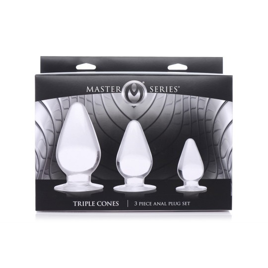 TRIPLE CONES - ANAL PLUG SET - 3 PIECES