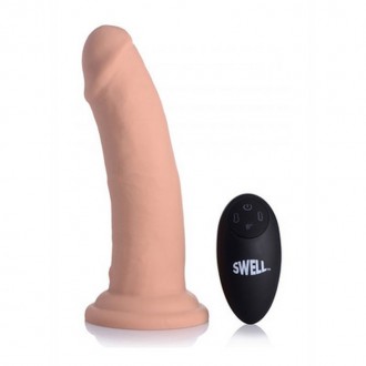 SWELL - INFLATABLE AND VIBRATING SILICONE DILDO - 7 / 18 CM