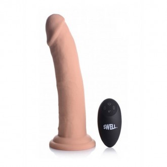 SWELL - INFLATABLE AND VIBRATING SILICONE DILDO - 7 / 18 CM