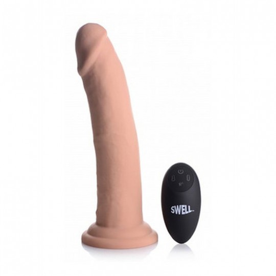 SWELL - INFLATABLE AND VIBRATING SILICONE DILDO - 7 / 18 CM