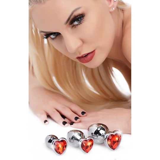 RED HEART - BUTT PLUG SET