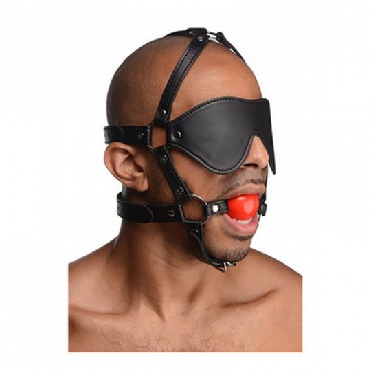 ST BLINDFOLD HARNESS WITH BALL GAG