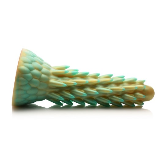 STEGOSAURUS - SPIKY REPTILE SILICONE DILDO - GREEN